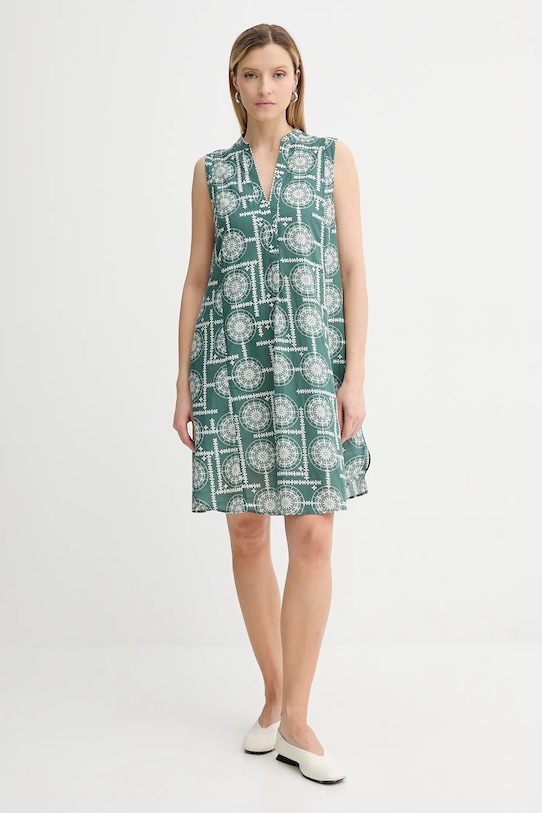 Bavlněné šaty Marc O'Polo 516080921135 zelená SS25