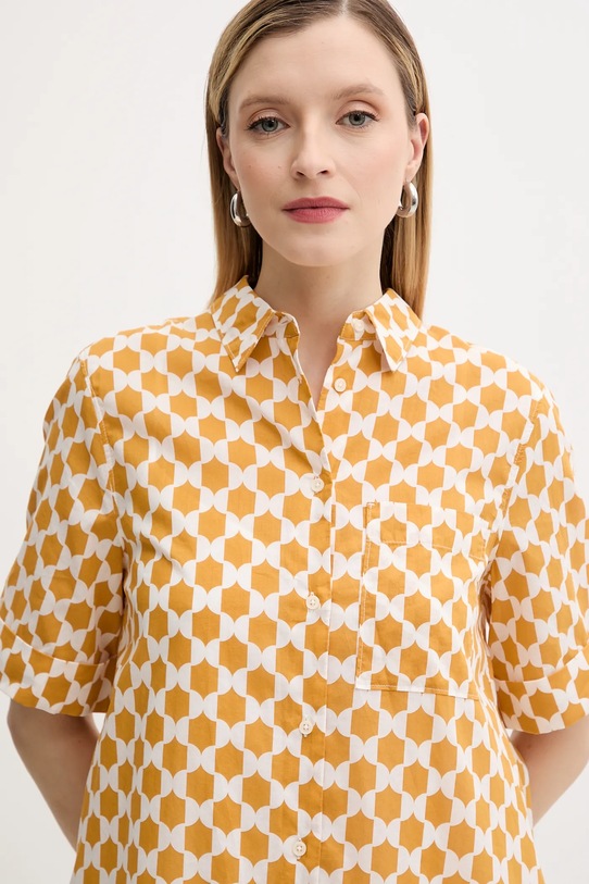 Marc O'Polo rochie din bumbac galben 516080921241