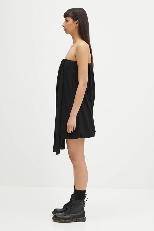 Vunena haljina JW Anderson Draped Bustier DR0464.PG1797.999 crna SS25