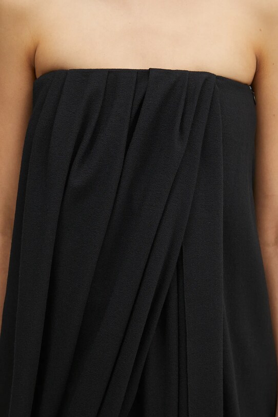 JW Anderson rochie din lână Draped Bustier negru DR0464.PG1797.999