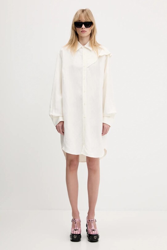 JW Anderson vestito con aggiunta di lino Cape Shoulder Drape DR0474.PG1690.002