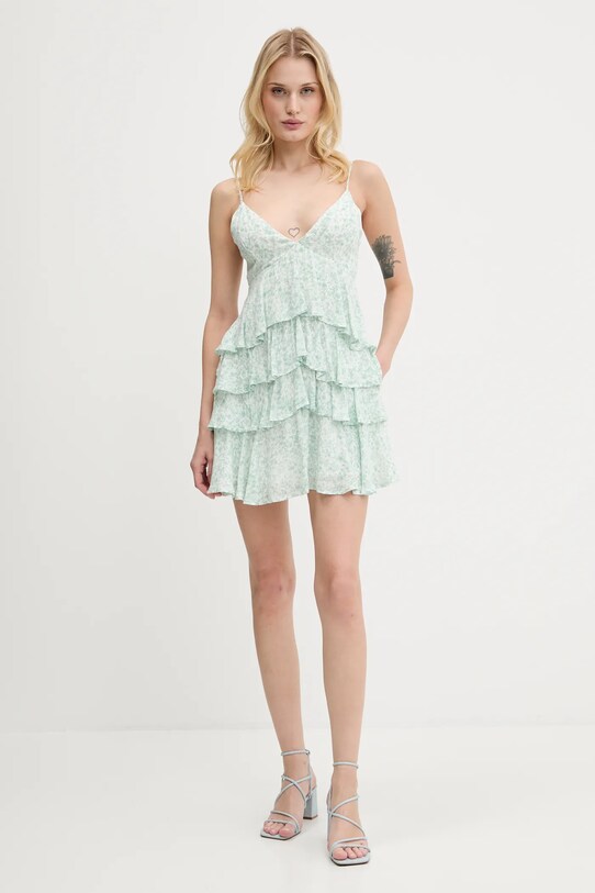 Hollister Co. sukienka KI359.5152.308 zielony SS25