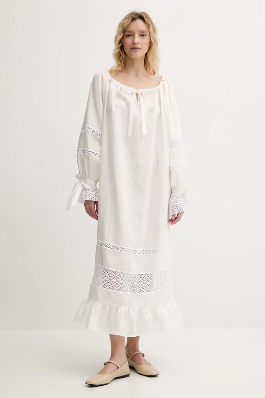 The Sleeper rochie din in rotund bej RMDR01P001L