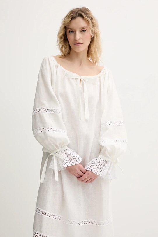The Sleeper rochie din in bej RMDR01P001L