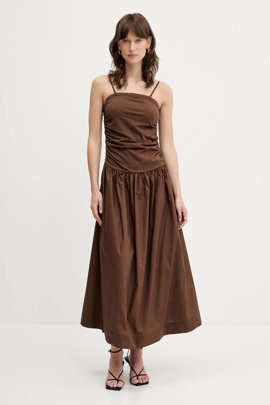 Never Fully Dressed sukienka casual brązowy NFDDR1632