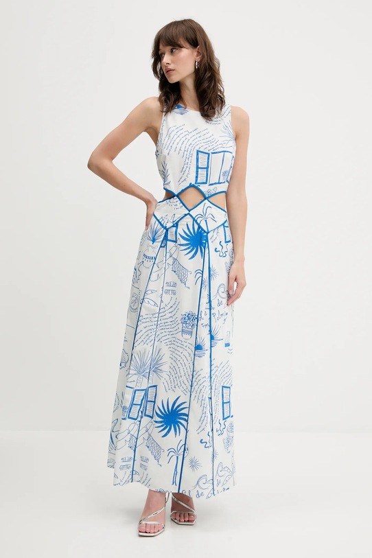 Дрехи Рокля с лен Never Fully Dressed NFDDR2034 син