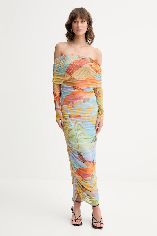 Never Fully Dressed sukienka wzorzyste zielony NFDDR1814