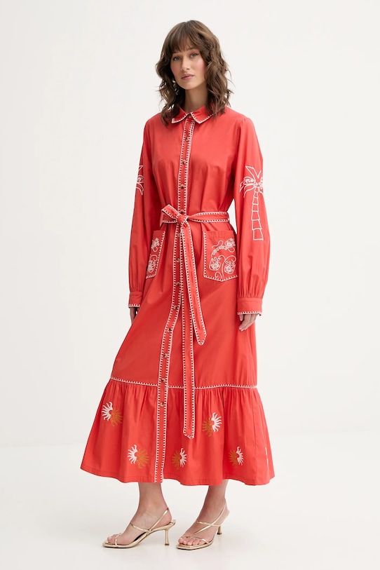 Odzież Never Fully Dressed sukienka bawełniana NFDDR1965 czerwony