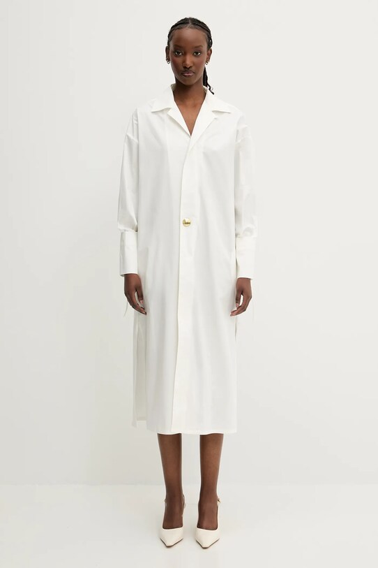 DARKPARK dress Lilia midi white WDR01.FAC63