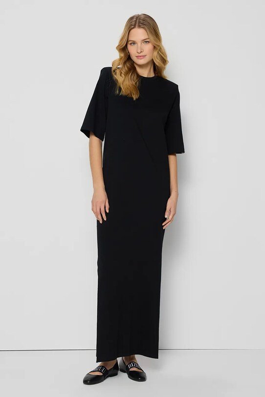 Bombažna obleka Bizuu JULISSA Raven črna JULISSA.CZARNY.SS25