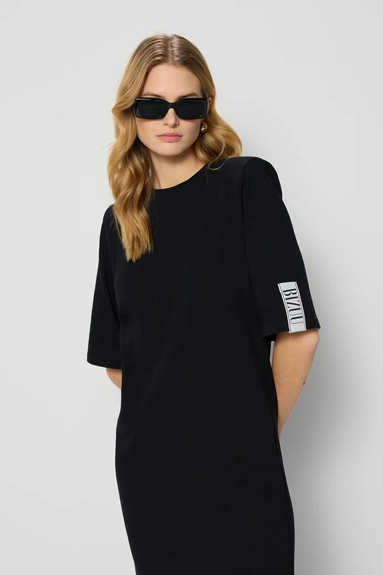Bombažna obleka Bizuu JULISSA JULISSA.CZARNY.SS25 črna