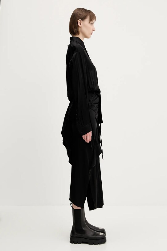 Ottolinger sukienka Deconstructed Satin Cut-Out czarny 111.501911.02