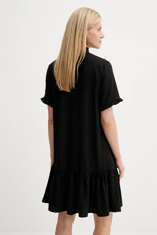 Îmbrăcăminte Bruuns Bazaar rochie din amestec de in BBW4499 negru
