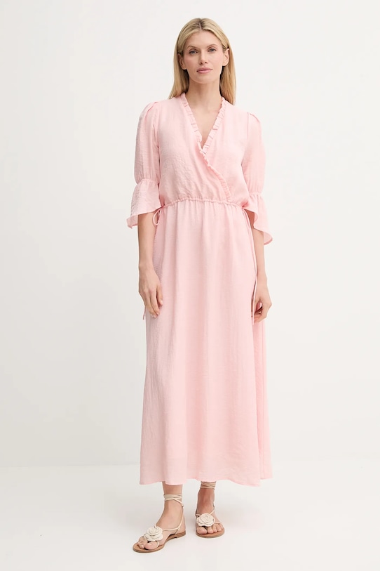 Bruuns Bazaar sukienka trzy czwarte różowy BBW4567