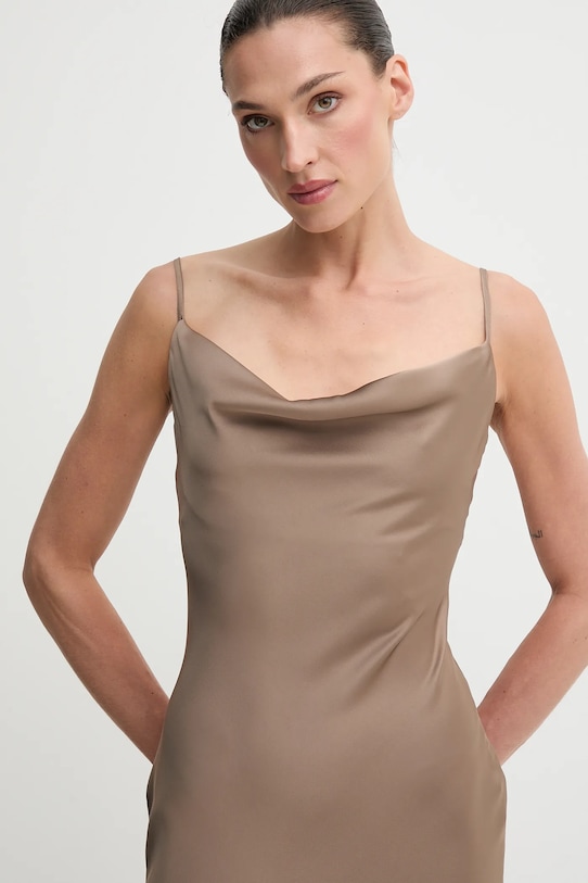 Bardot sukienka brązowy 59709DB3