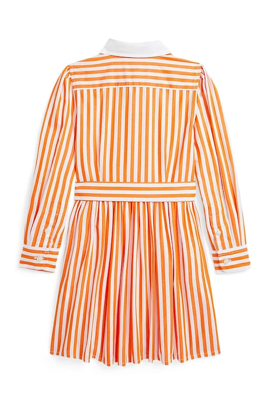 Хлопковое детское платье Polo Ralph Lauren 312957443002 оранжевый SS25