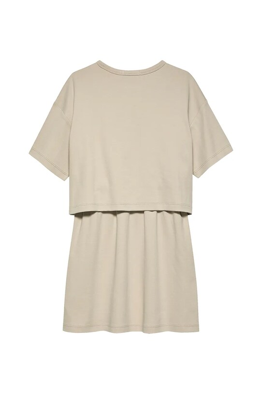 Djevojčice Dječja pamučna haljina Calvin Klein Jeans IG0IG02770.128.176.PPYA bež