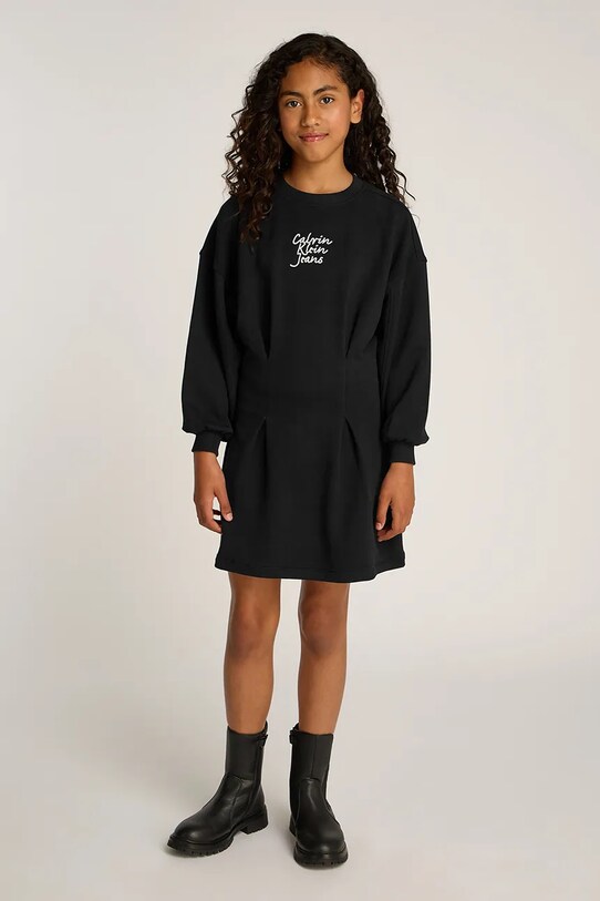 Calvin Klein Jeans vestito bambina mini nero IG0IG02773.104.116.PPYA