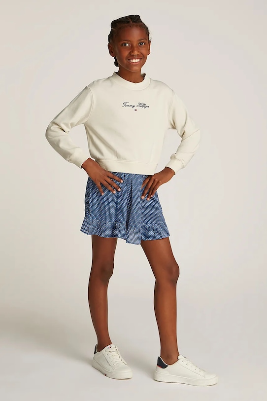 Tommy Hilfiger sukienka dziecięca wzorzyste beżowy KG0KG08334.116.122.PPYA