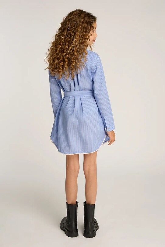 Дитяча бавовняна сукня Tommy Hilfiger блакитний KG0KG08335.PPYA