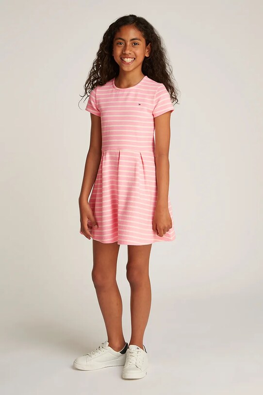 Дитяча сукня Tommy Hilfiger короткий рожевий KG0KG08339.128.176.PPYA