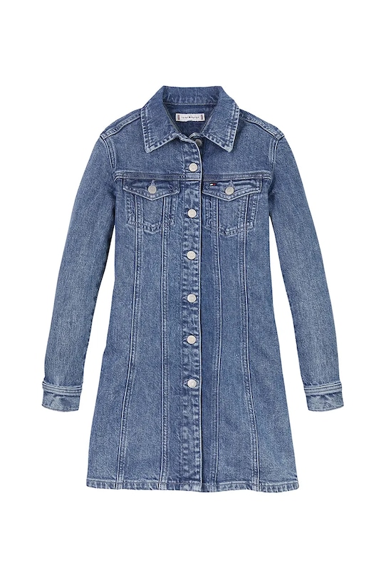 Tommy Hilfiger sukienka jeansowa dziecięca KG0KG08345.PPYA niebieski SS25