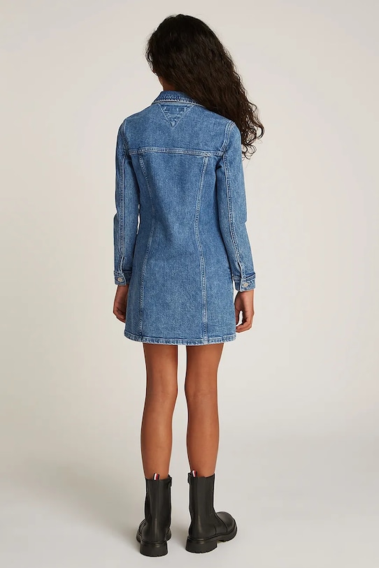 Tommy Hilfiger sukienka jeansowa dziecięca niebieski KG0KG08345.PPYA