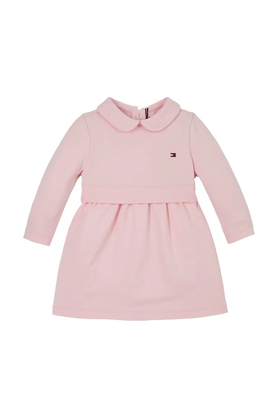 Бебешка памучна рокля Tommy Hilfiger памук розов KN0KN01972.PPYA