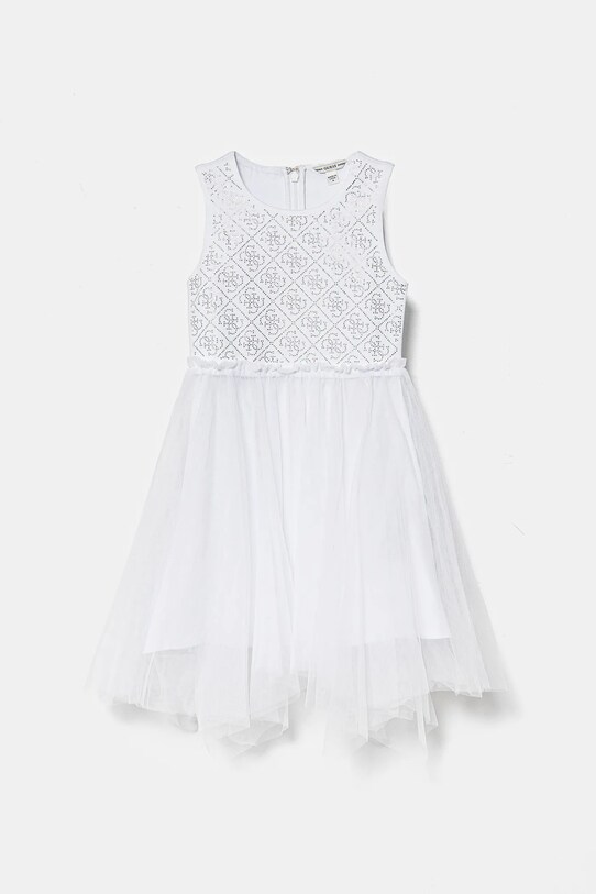Dievčenské šaty Guess látka biela J5RK08.KAUH0.PPYA