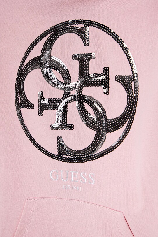Дівчинка Дитяча бавовняна сукня Guess J5RK16.KAD74.PPYA рожевий