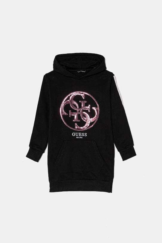 Guess rochie din bumbac pentru copii mini negru J5RK16.KAD74.PPYA
