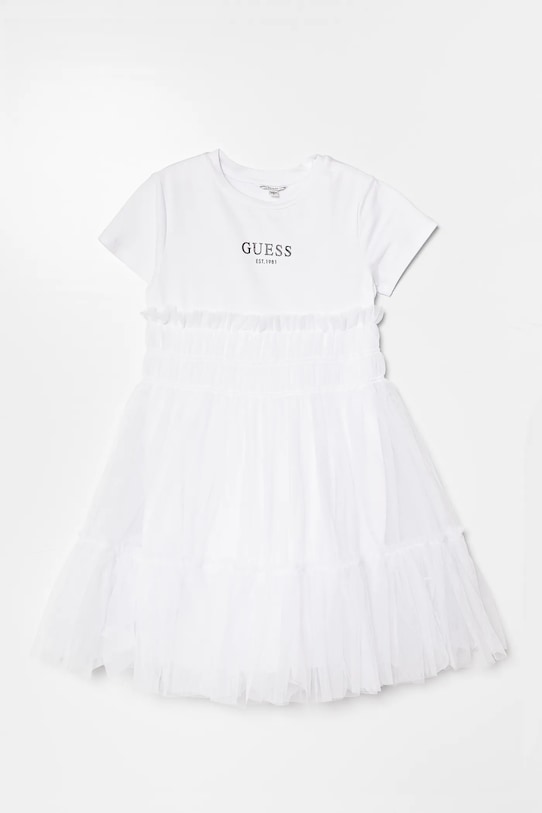 Guess sukienka dziecięca midi biały J5RK18.K6YW0.PPYA