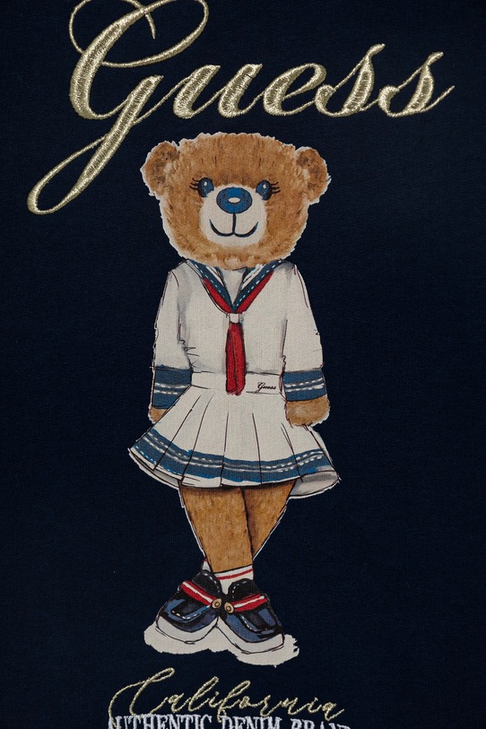 Dievča Dievčenské bavlnené šaty Guess J5RK28.KAD74.PPYA tmavomodrá