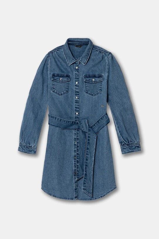 Дитяча джинсова сукня Guess довгий блакитний J5RK50.D4HB0.PPYA