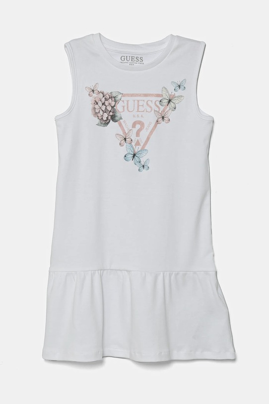 Хлопковое детское платье Guess хлопок белый K4RK23.KA6W4.PPYA