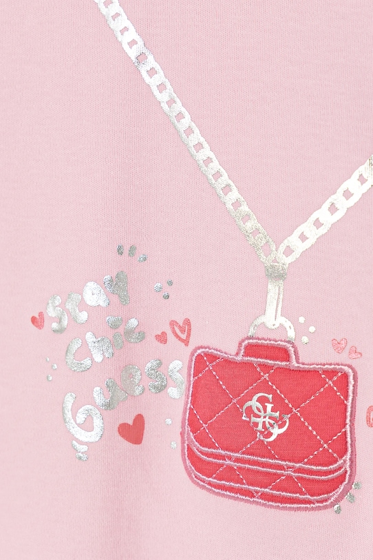 Djevojčice Dječja pamučna haljina Guess K5RK00.KA6W4.PPYA roza