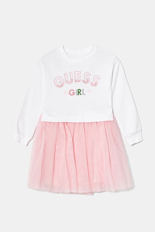 Guess rochie din bumbac pentru copii mini alb K5RK05.K82T0.PPYA