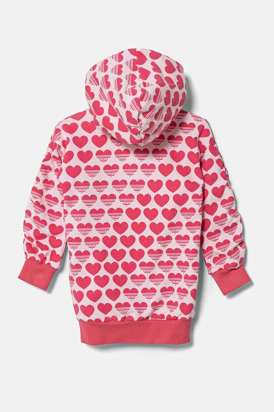 Guess sukienka bawełniana dziecięca K5RK08.KA6R4.PPYA różowy SS25
