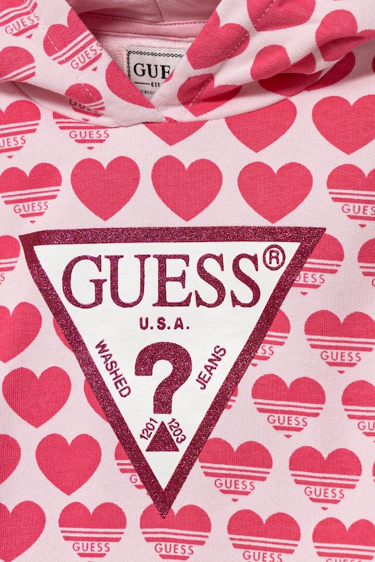 Девочка Хлопковое детское платье Guess K5RK08.KA6R4.PPYA розовый