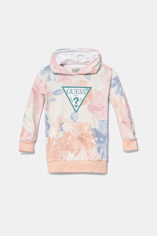 Дитяча бавовняна сукня Guess візерунок блакитний K5RK08.KA6R4.PPYA