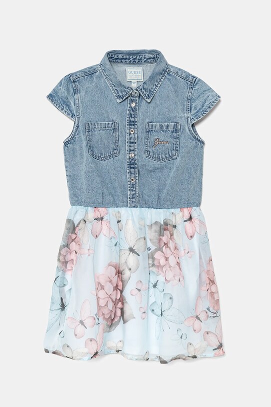Dívčí šaty Guess mini modrá K5RK16.D4EU0.PPYA