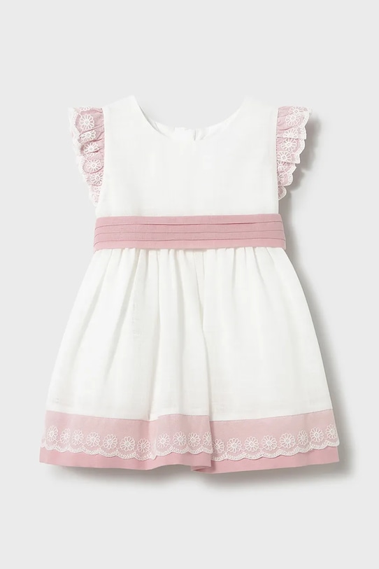 Mayoral rochie cu amestec de in pentru copii mini roz 1908.4B.Baby.PPYA