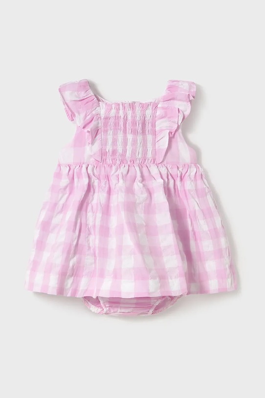 Хлопковое детское платье Mayoral хлопок розовый 1912.4C.Baby.PPYA