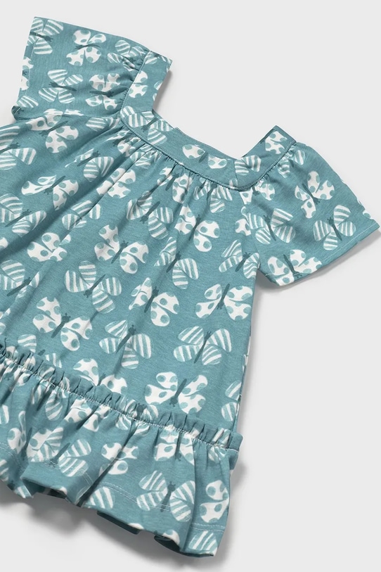 Κοριτσίστικα Βρεφικό βαμβακερό φόρεμα Mayoral 1916.4D.Baby.PPYA τιρκουάζ