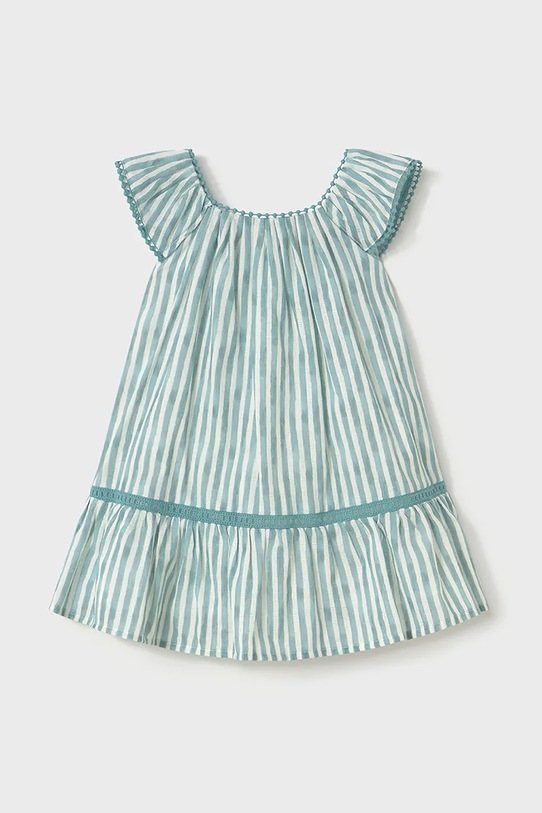 Mayoral sukienka bawełniana dziecięca wzorzyste turkusowy 1917.4D.Baby.PPYA