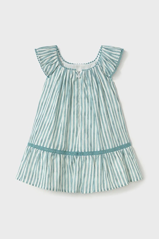 Mayoral sukienka bawełniana dziecięca 1917.4D.Baby.PPYA turkusowy SS25