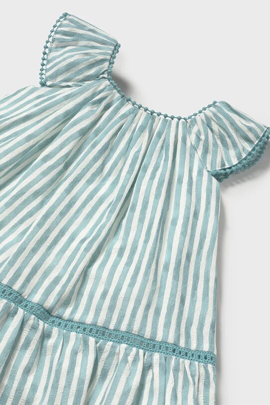 Dziewczynka Mayoral sukienka bawełniana dziecięca 1917.4D.Baby.PPYA turkusowy