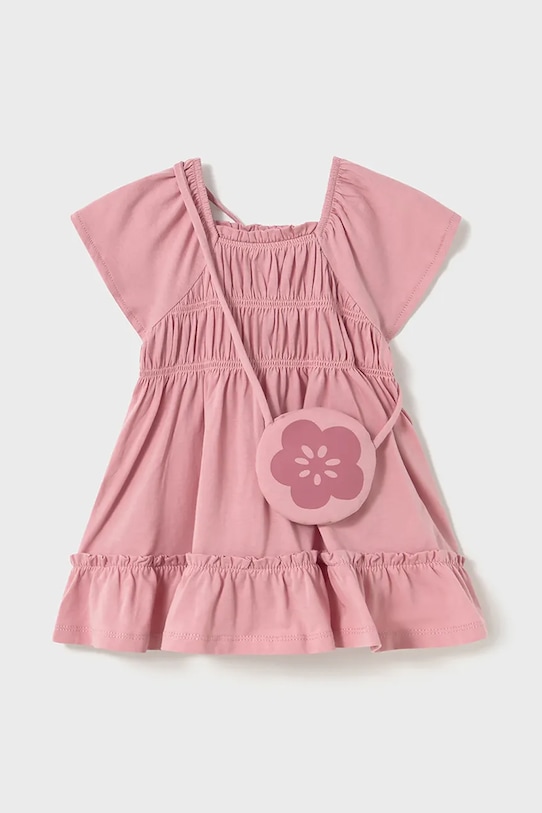 Mayoral sukienka bawełniana niemowlęca bawełna różowy 1920.4G.Baby.PPYA