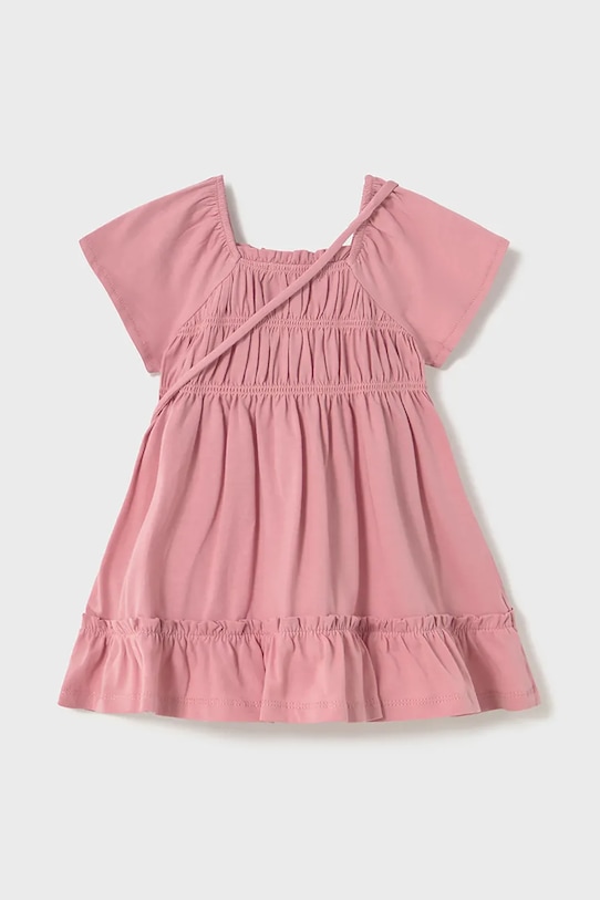 Mayoral sukienka bawełniana niemowlęca 1920.4G.Baby.PPYA różowy SS25