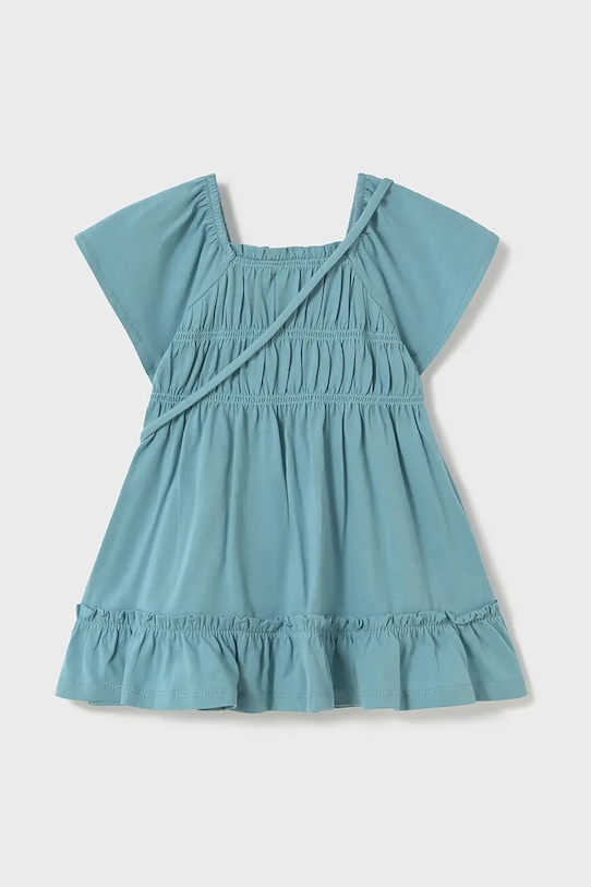 Pamučna haljina za bebe Mayoral 1920.4G.Baby.PPYA tirkizna SS25